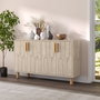 Hanah Home Consola Travertino 120cm Ancho x 73.6cm Alto x 29.6cm Profundidad Tablero Partículas Melamina